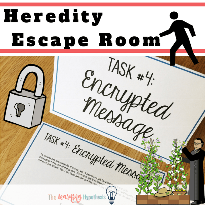 Genetics and heredity escape room