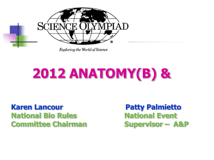 Science olympiad anatomy and physiology 2024